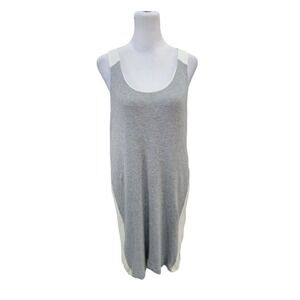 Lou & Grey Ribbed Racerback Sleeveless Sheath Casual Mini Dress Size‎ M Grey